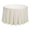 Atlas Commercial Products 108" Round Polyester Tablecloth, Ivory PY-108R-02 - alternate 1